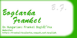boglarka frankel business card